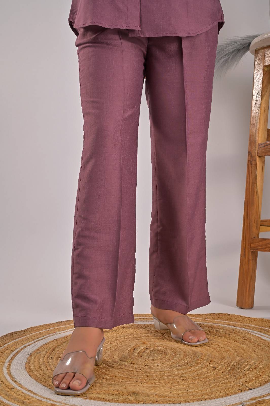 Dark Purple Co-ord Set For Women - Pant Design | OOPNIK
